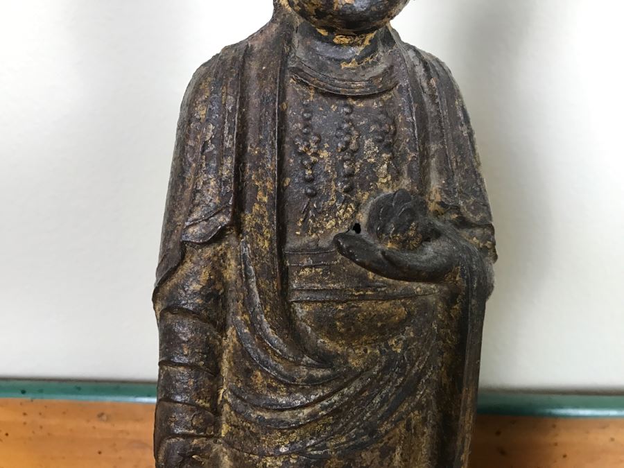 Antique Chinese Gilt Metal Funerary Statues 1'5'H [Photo 5]