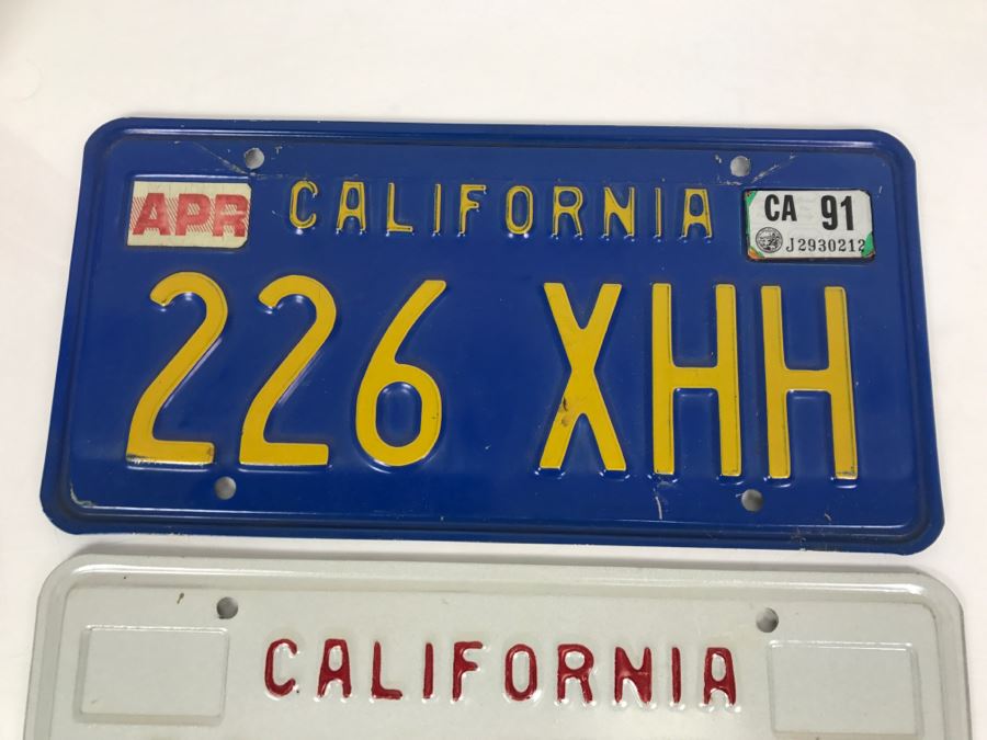 Pair Of California License Plates [Photo 4]