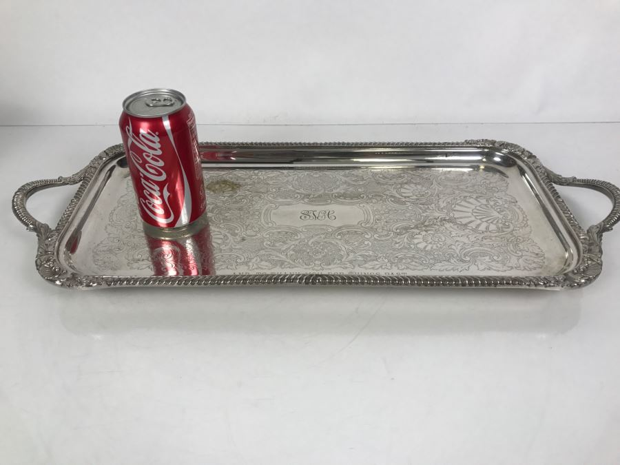 Vintage 1982 Sheffield Silver Co Silverplate USN Serving Tray Engraved Operating Room Supervisor Nov. 77 - Dec. 82 [Photo 2]