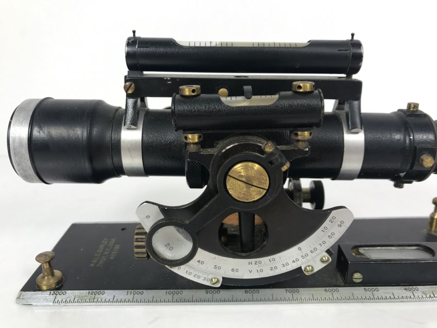 Vintage W. & L.E. Gurley Survey Level Telescope 483192 Princeton PhD ...