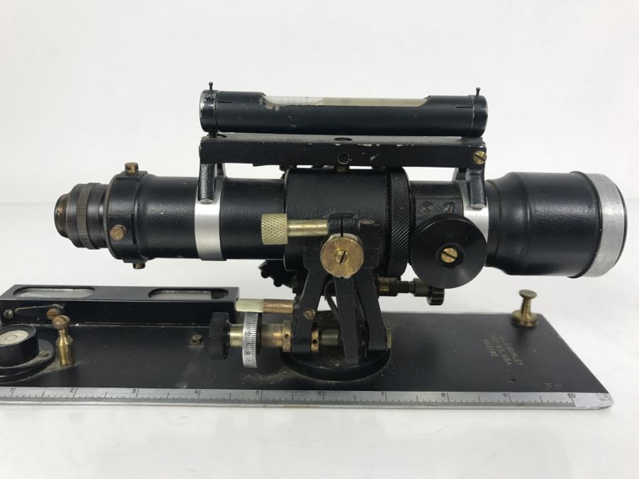 Vintage W. & L.E. Gurley Survey Level Telescope 483192 Princeton PhD Geologist Kenneth Deffeyes [Photo 18]