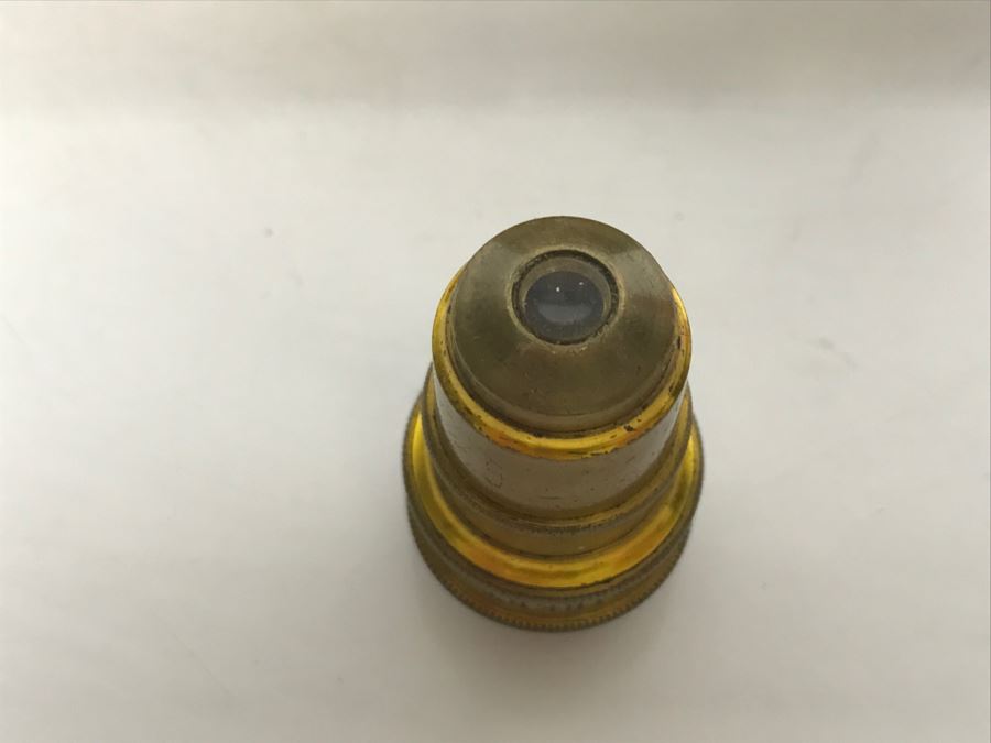 Wooden Box With Antique Brass SEIBERT Objective Lenses No III And No. V For Microscope And Other Items [Photo 6]