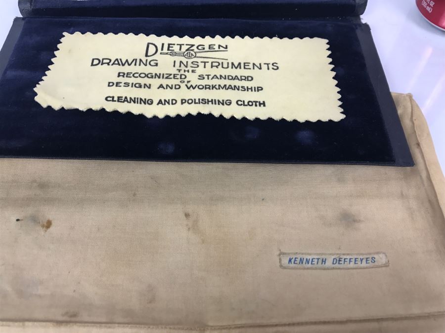 Vintage DIETZGEN Drawing Drafting Instruments In Original Case Princeton PhD Geologist Kenneth Deffeyes [Photo 6]