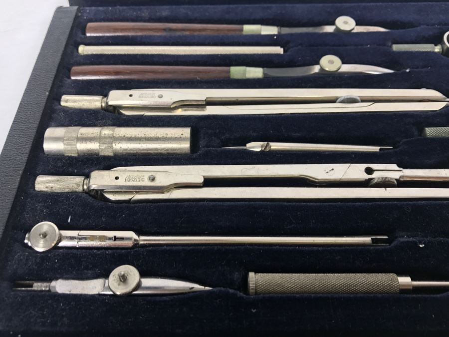 Vintage DIETZGEN Drawing Drafting Instruments In Original Case ...