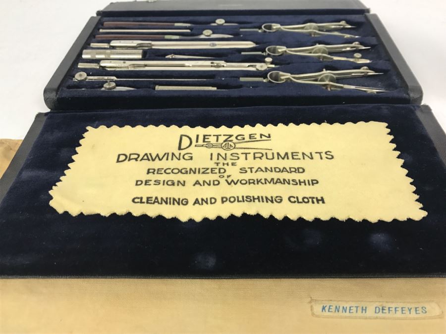 Vintage DIETZGEN Drawing Drafting Instruments In Original Case Princeton PhD Geologist Kenneth Deffeyes [Photo 18]