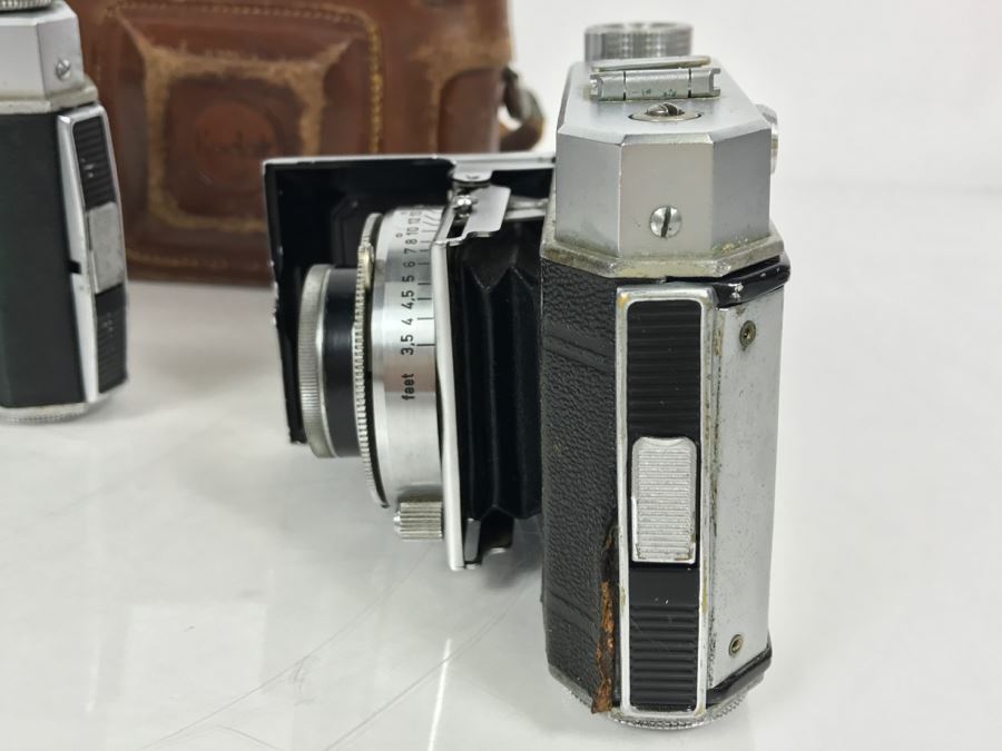 Pair Of Vintage Kodak Retina II Bellows Cameras One With Leather Camera Case [Photo 26]