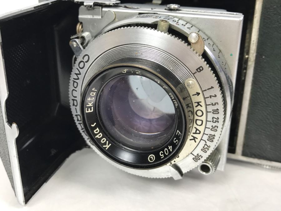 Pair Of Vintage Kodak Retina II Bellows Cameras One With Leather Camera Case [Photo 3]