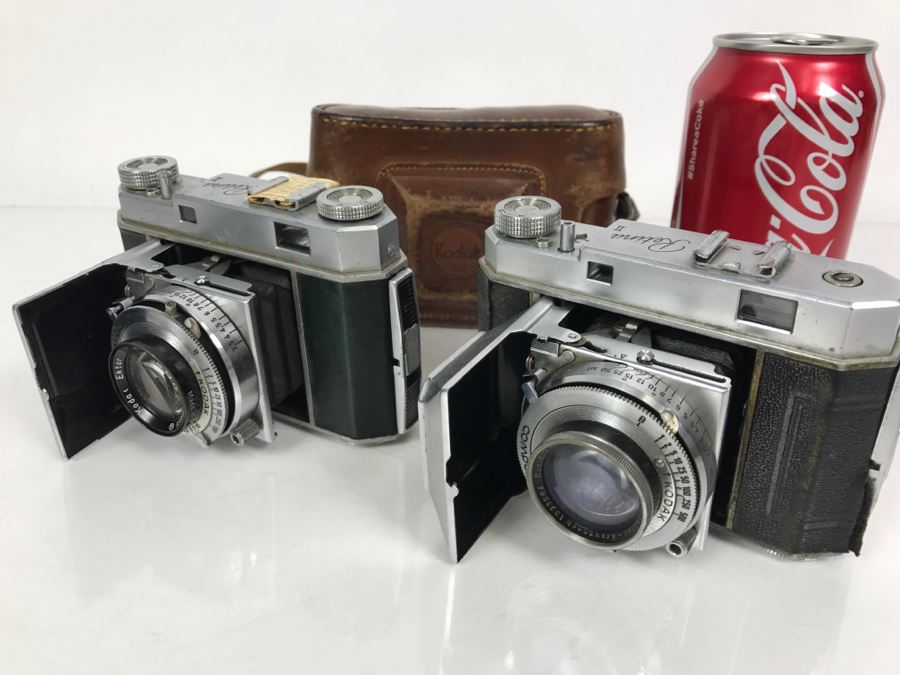 Pair Of Vintage Kodak Retina II Bellows Cameras One With Leather Camera Case [Photo 20]