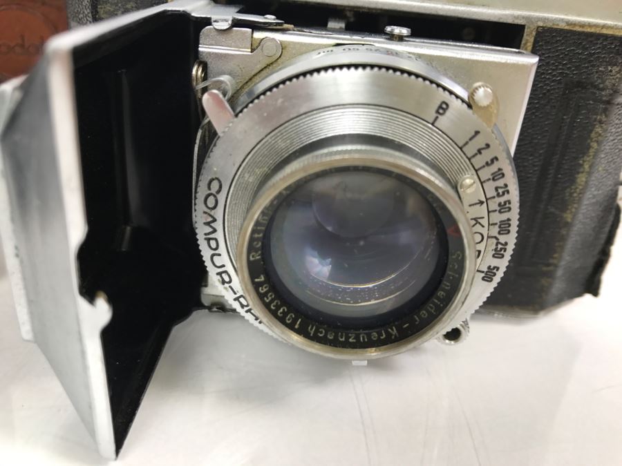 Pair Of Vintage Kodak Retina II Bellows Cameras One With Leather Camera Case [Photo 23]