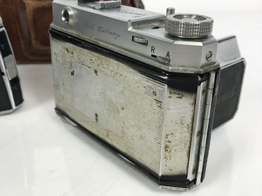 Pair Of Vintage Kodak Retina II Bellows Cameras One With Leather Camera Case [Photo 29]