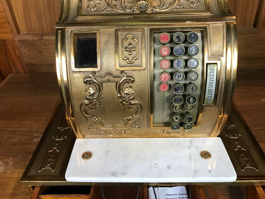 Antique Brass National Cash Register Candy Store Working Professionally Restored Model 1030 SN 995584 With Amount Purchased Top Sign Estimate $600-$900 [Photo 4]