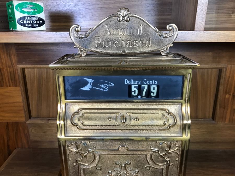 Antique Brass National Cash Register Candy Store Working Professionally Restored Model 1030 SN 995584 With Amount Purchased Top Sign Estimate $600-$900 [Photo 25]