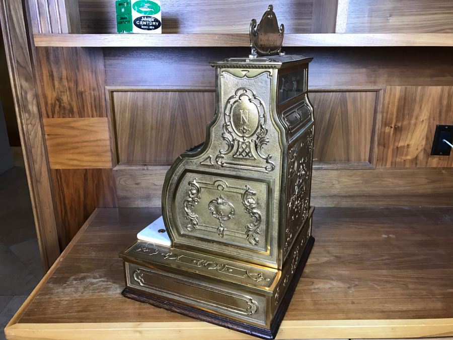 Antique Brass National Cash Register Candy Store Working Professionally Restored Model 1030 SN 995584 With Amount Purchased Top Sign Estimate $600-$900 [Photo 26]