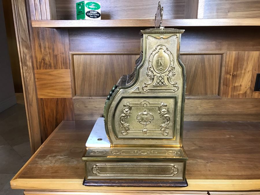 Antique Brass National Cash Register Candy Store Working Professionally Restored Model 1030 SN 995584 With Amount Purchased Top Sign Estimate $600-$900 [Photo 27]
