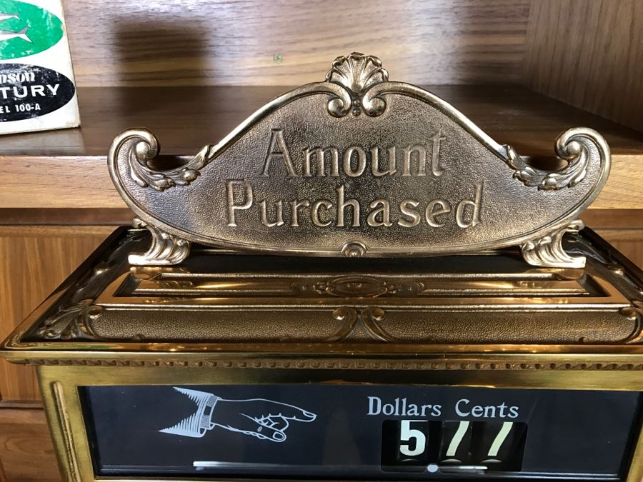 Antique Brass National Cash Register Candy Store Working Professionally Restored Model 1030 SN 995584 With Amount Purchased Top Sign Estimate $600-$900 [Photo 10]