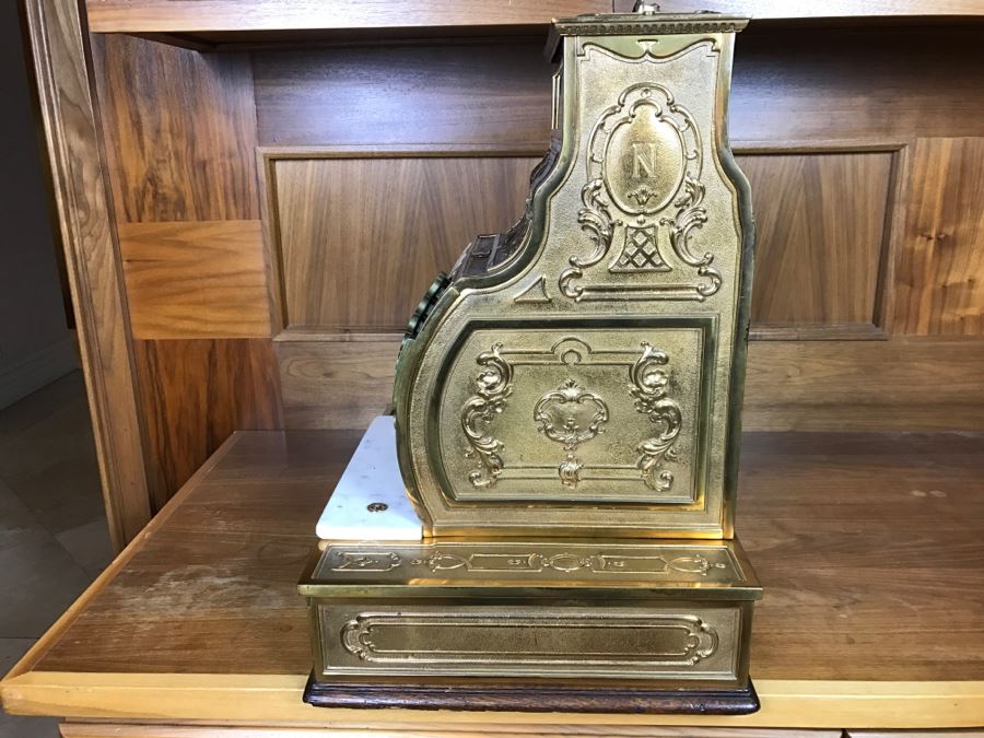 Antique Brass National Cash Register Candy Store Working Professionally Restored Model 1030 SN 995584 With Amount Purchased Top Sign Estimate $600-$900 [Photo 28]