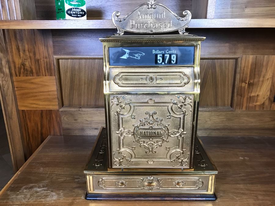 Antique Brass National Cash Register Candy Store Working Professionally Restored Model 1030 SN 995584 With Amount Purchased Top Sign Estimate $600-$900 [Photo 23]