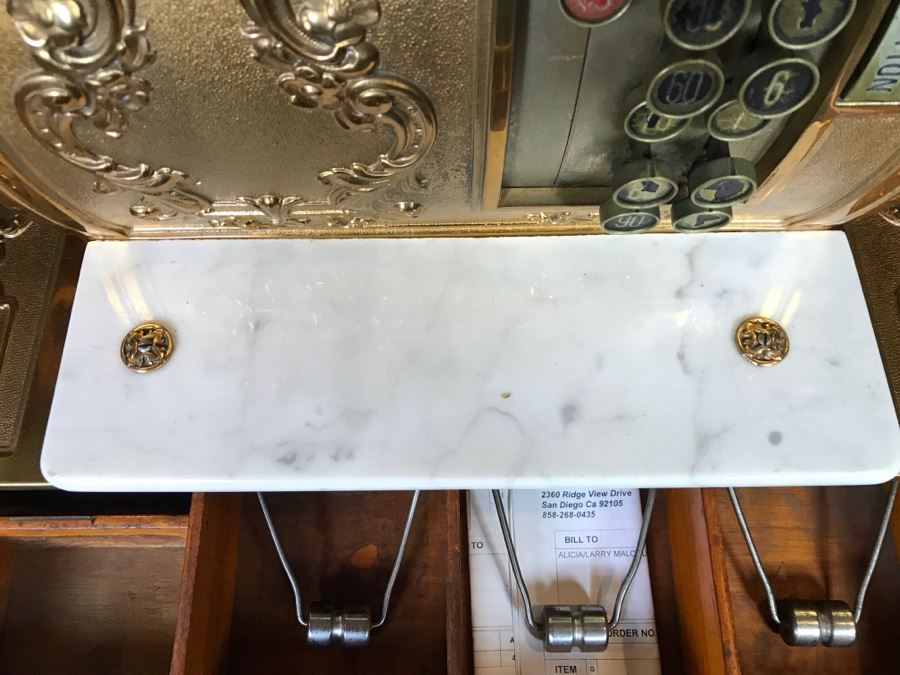 Antique Brass National Cash Register Candy Store Working Professionally Restored Model 1030 SN 995584 With Amount Purchased Top Sign Estimate $600-$900 [Photo 12]