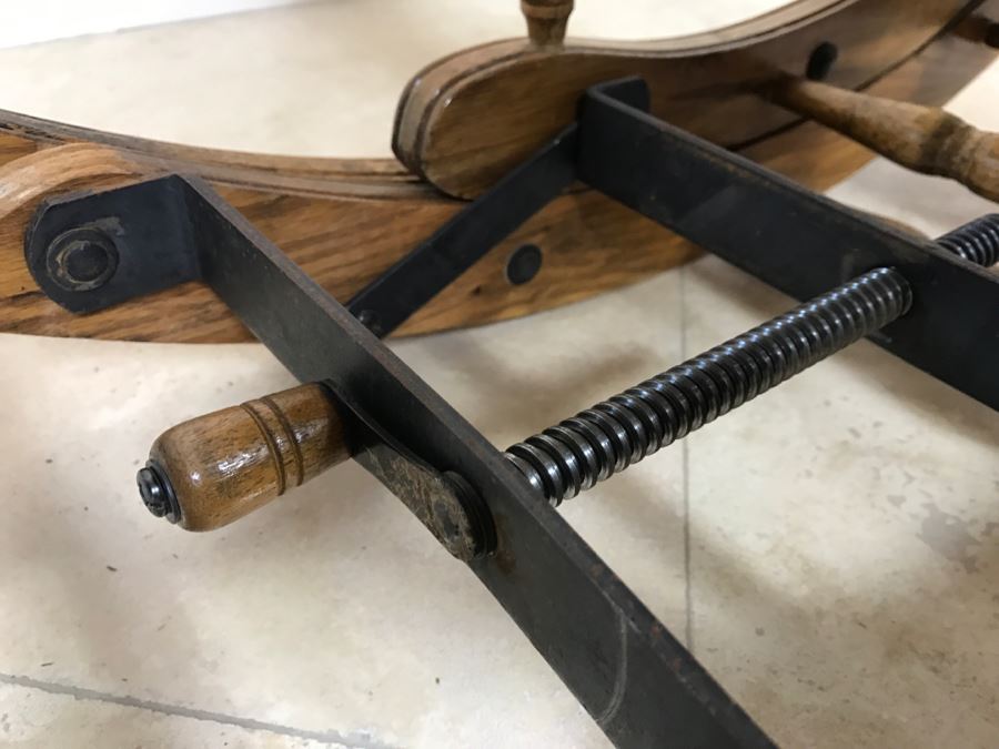 Antique Child's Cane Rocking Chair With Food Tray [Photo 14]