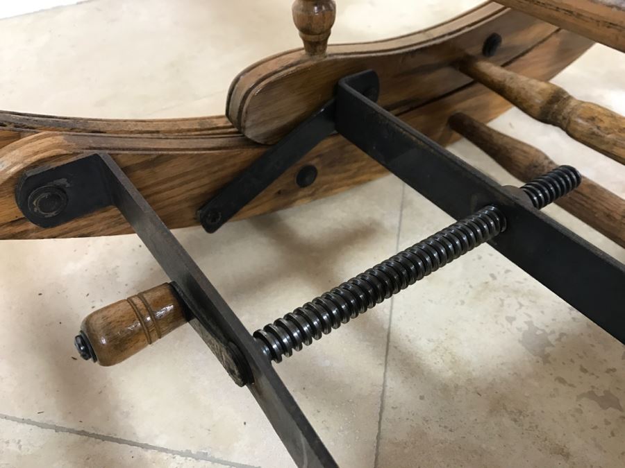 Antique Child's Cane Rocking Chair With Food Tray [Photo 13]