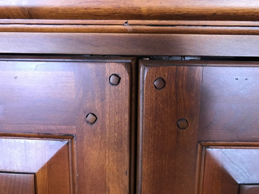 Hooker Furniture Wooden Entertainment Center Cabinet With Pocket Doors [Photo 7]