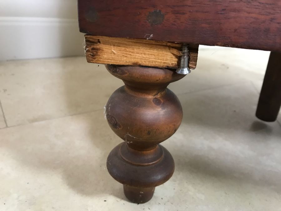 Antique Commode Chair Table - Top Needs Cushion And One Leg Needs Reinforcement - See Photos [Photo 13]