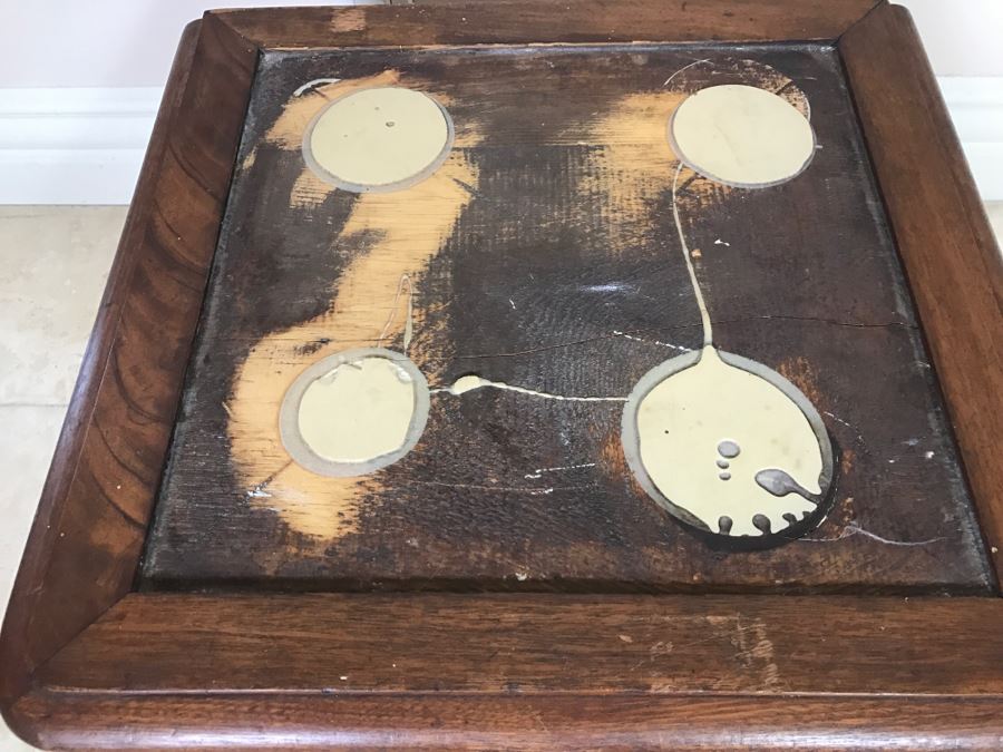 Antique Commode Chair Table - Top Needs Cushion And One Leg Needs Reinforcement - See Photos [Photo 16]