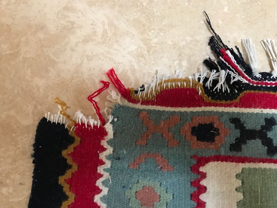 Vintage Hand Knotted Wool Area Rug [Photo 9]