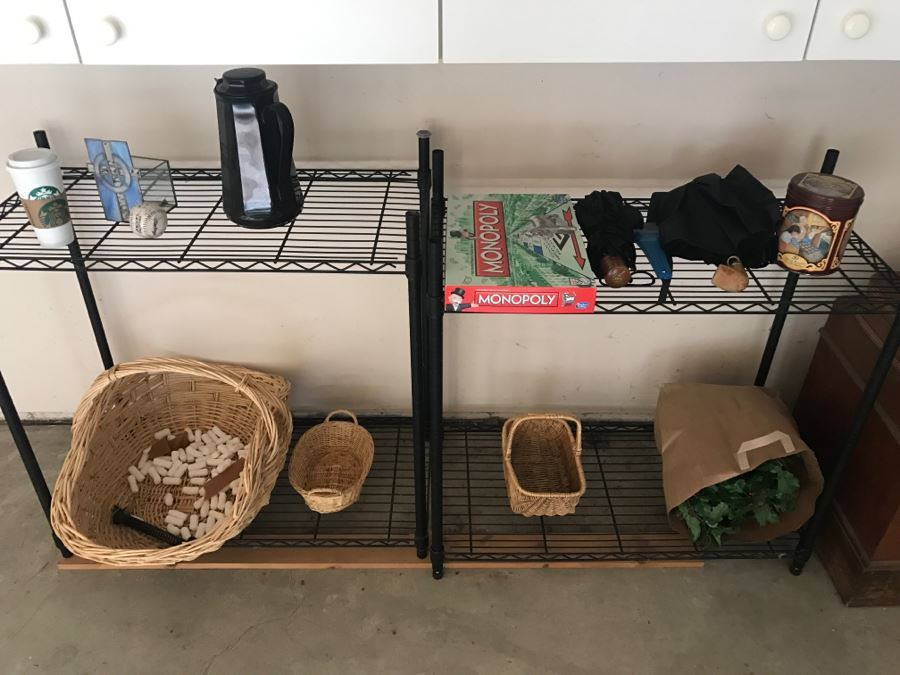 Black Metal Shelving With Items Displayed [Photo 2]