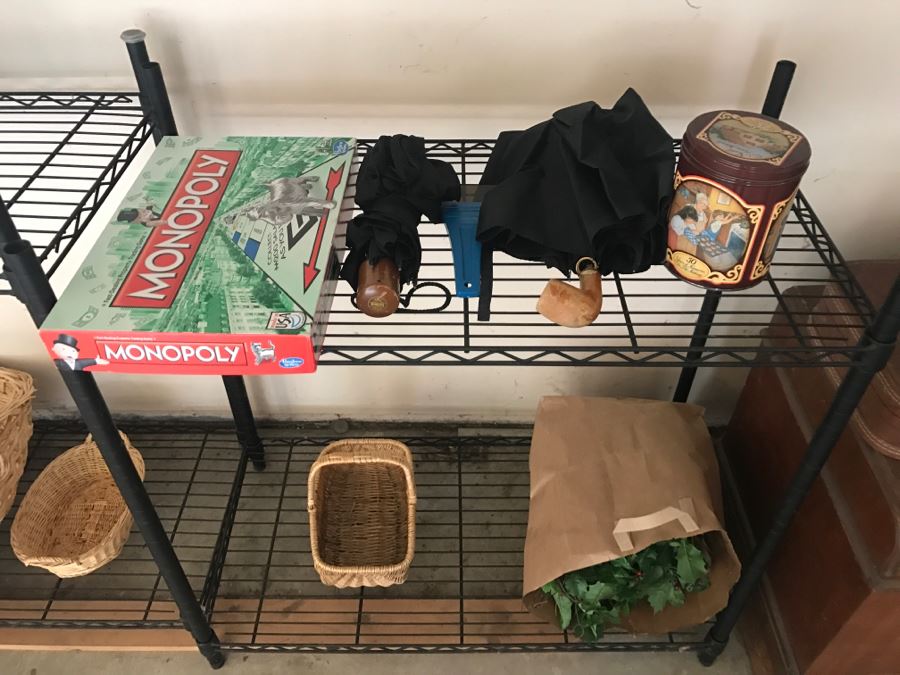 Black Metal Shelving With Items Displayed [Photo 4]