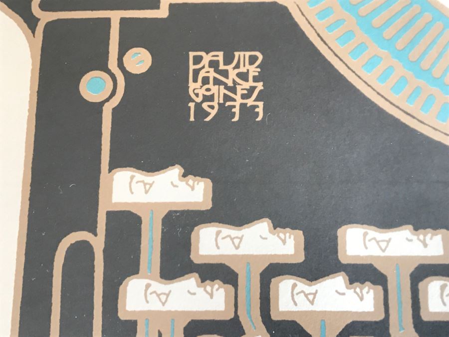 Vintage 1977 David Lance Goines Framed Print Of Berkeley Repertory Theatre [Photo 8]