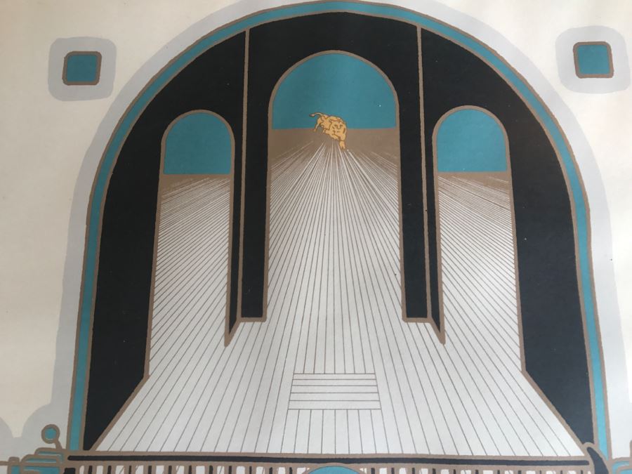 Vintage 1977 David Lance Goines Framed Print Of Berkeley Repertory Theatre [Photo 5]