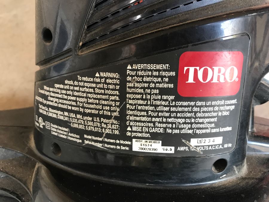 Tool Lot With TORO Electric Rake & Vac Model 51574, Gas Can, DeLonghi