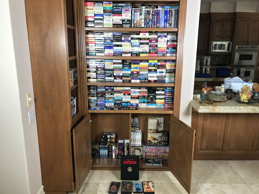 Huge Collection Of VHS Video Cassette Tapes Movies: Doors, Heavy Metal, Shogun, Kids Movies - See All Photos [Photo 1]