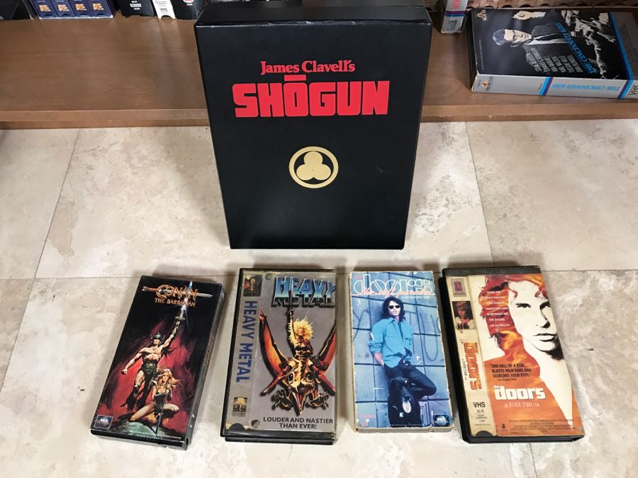 Huge Collection Of VHS Video Cassette Tapes Movies: Doors, Heavy Metal, Shogun, Kids Movies - See All Photos [Photo 3]