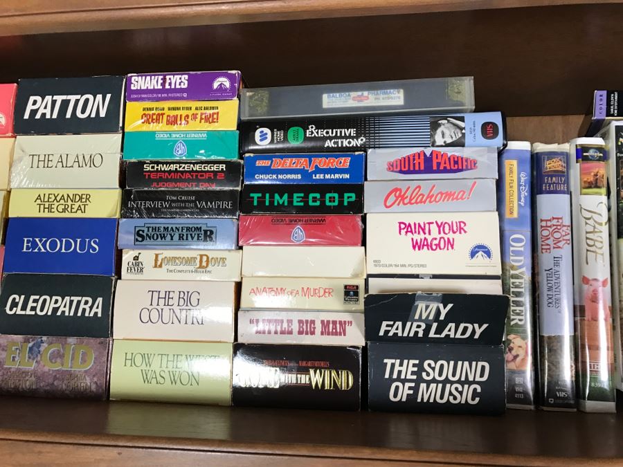 Huge Collection Of VHS Video Cassette Tapes Movies: Doors, Heavy Metal, Shogun, Kids Movies - See All Photos [Photo 31]