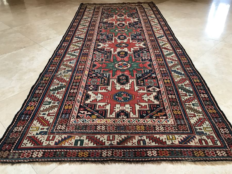 Stunning Antique Persian Tribal Runner Rug Hand Knotted Wool Rug Measures 8'11' X 3'10' [Photo 4]