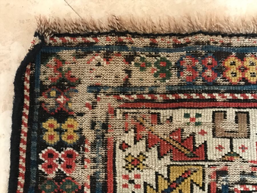 Stunning Antique Persian Tribal Runner Rug Hand Knotted Wool Rug Measures 8'11' X 3'10' [Photo 23]