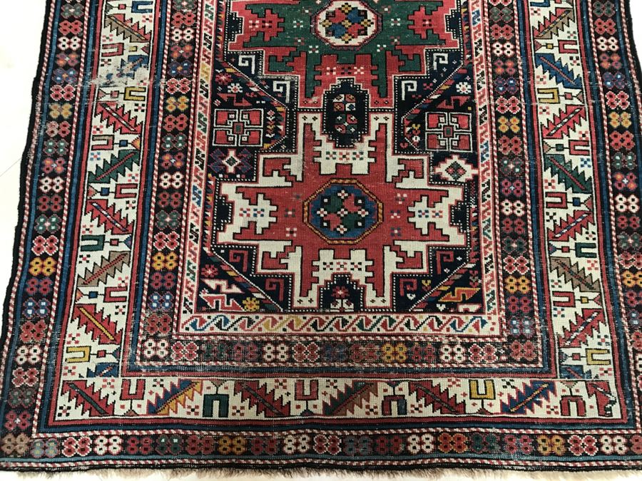 Stunning Antique Persian Tribal Runner Rug Hand Knotted Wool Rug Measures 8'11' X 3'10' [Photo 6]
