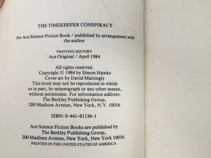 Signed Complete Set Of 1st Ed TimeWars Paperback Books EACH Individually Signed By Simon Hawke 1-12 (12 Signed Books Total) [Photo 17]