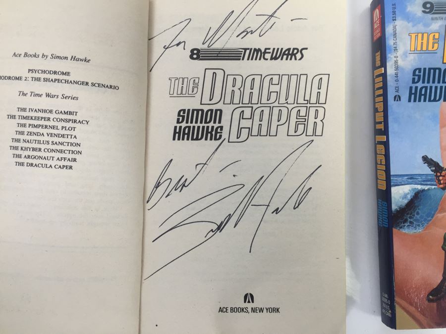 Signed Complete Set Of 1st Ed TimeWars Paperback Books EACH Individually Signed By Simon Hawke 1-12 (12 Signed Books Total) [Photo 28]