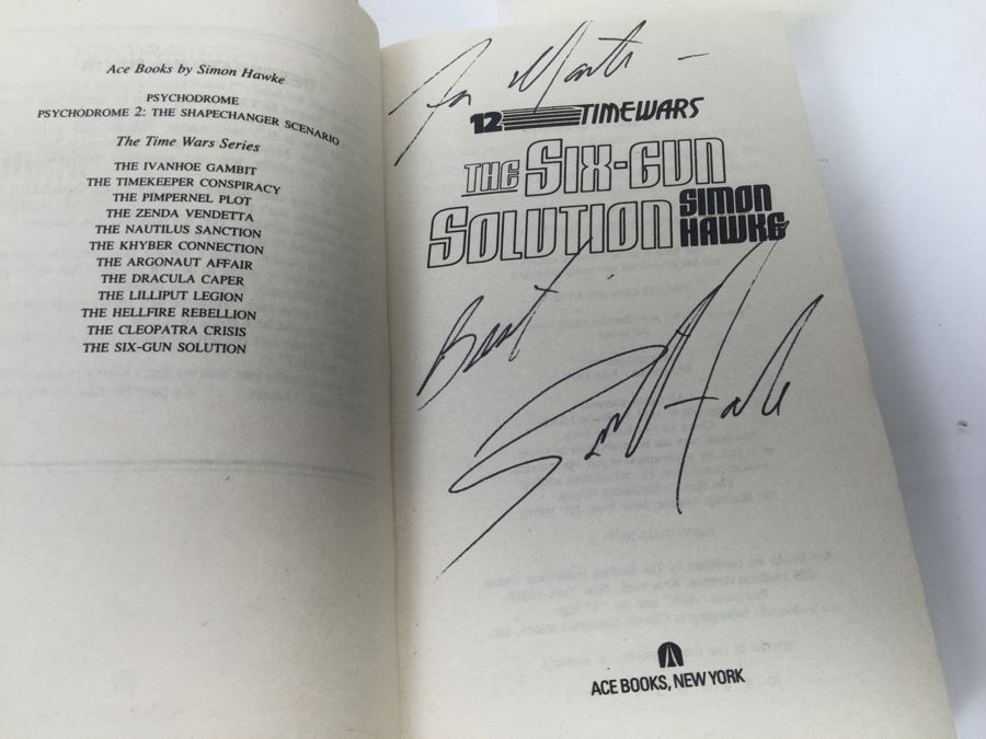 Signed Complete Set Of 1st Ed TimeWars Paperback Books EACH Individually Signed By Simon Hawke 1-12 (12 Signed Books Total) [Photo 36]
