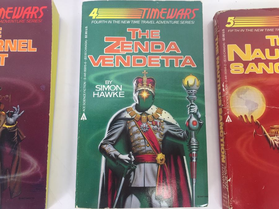 Signed Complete Set Of 1st Ed TimeWars Paperback Books EACH Individually Signed By Simon Hawke 1-12 (12 Signed Books Total) [Photo 5]