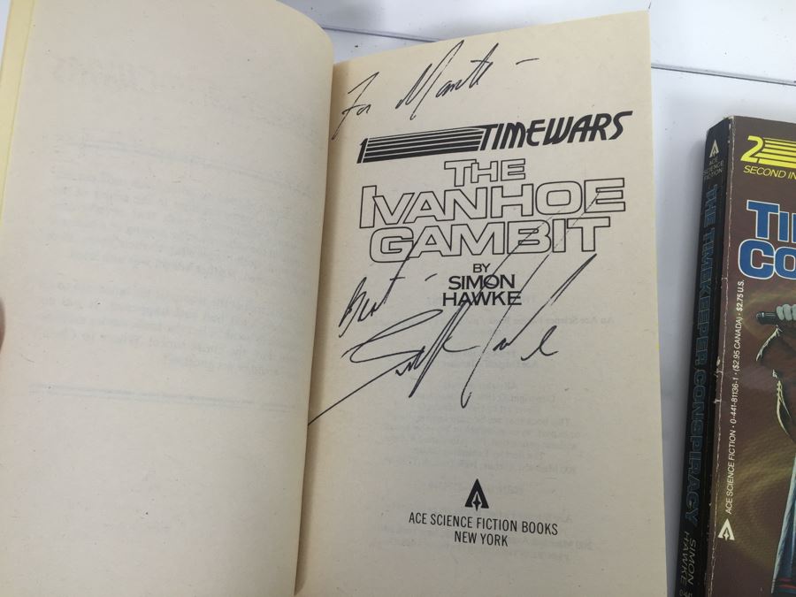 Signed Complete Set Of 1st Ed TimeWars Paperback Books EACH Individually Signed By Simon Hawke 1-12 (12 Signed Books Total) [Photo 14]