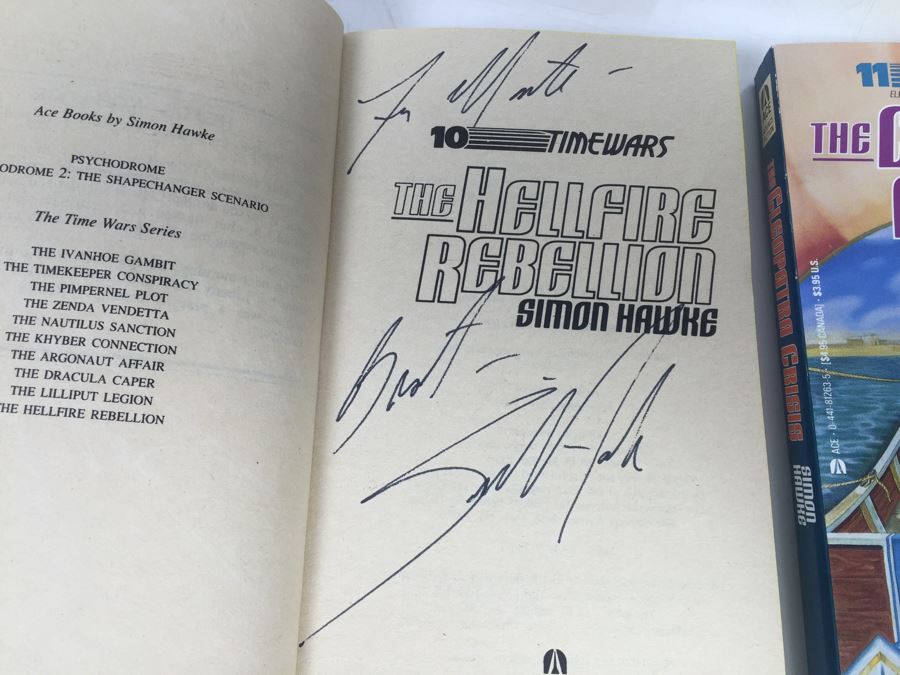 Signed Complete Set Of 1st Ed TimeWars Paperback Books EACH Individually Signed By Simon Hawke 1-12 (12 Signed Books Total) [Photo 32]