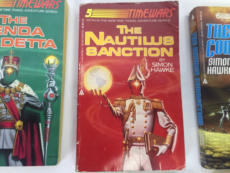 Signed Complete Set Of 1st Ed TimeWars Paperback Books EACH Individually Signed By Simon Hawke 1-12 (12 Signed Books Total) [Photo 6]