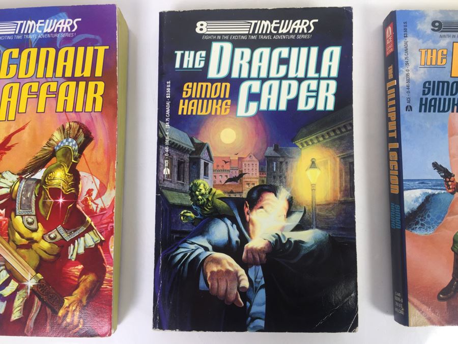 Signed Complete Set Of 1st Ed TimeWars Paperback Books EACH Individually Signed By Simon Hawke 1-12 (12 Signed Books Total) [Photo 9]