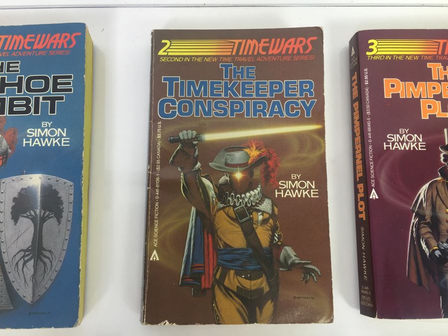 Signed Complete Set Of 1st Ed TimeWars Paperback Books EACH Individually Signed By Simon Hawke 1-12 (12 Signed Books Total) [Photo 3]