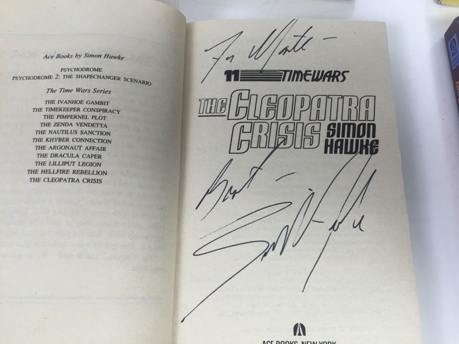 Signed Complete Set Of 1st Ed TimeWars Paperback Books EACH Individually Signed By Simon Hawke 1-12 (12 Signed Books Total) [Photo 34]