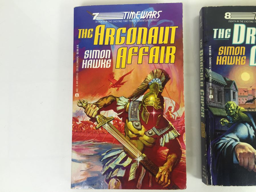 Signed Complete Set Of 1st Ed TimeWars Paperback Books EACH Individually Signed By Simon Hawke 1-12 (12 Signed Books Total) [Photo 8]